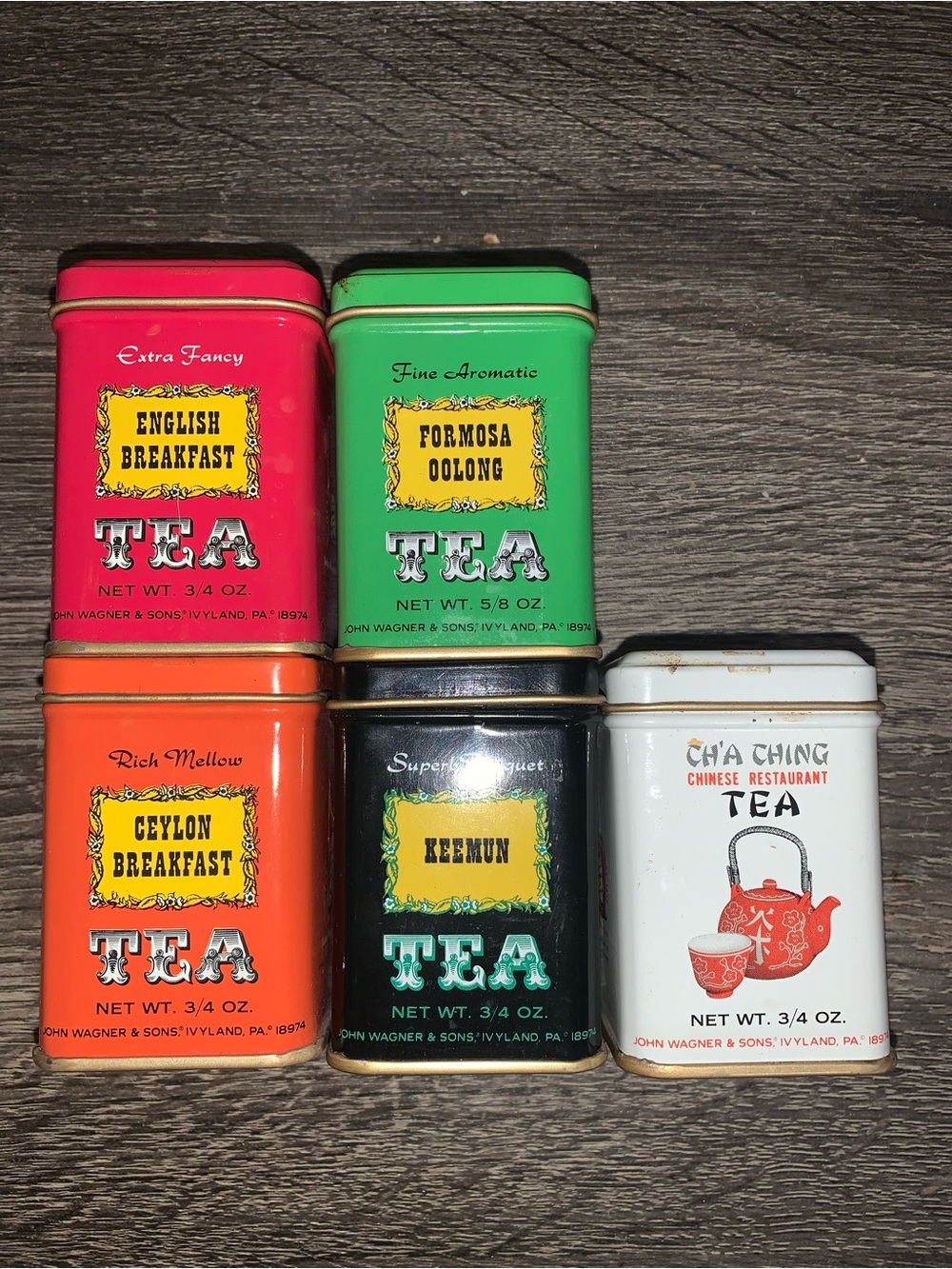 John Wagner & Sons Mini Tea Tins (5)